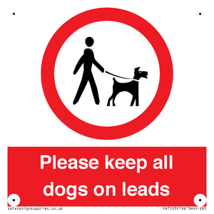 Please keep all dogs on leads